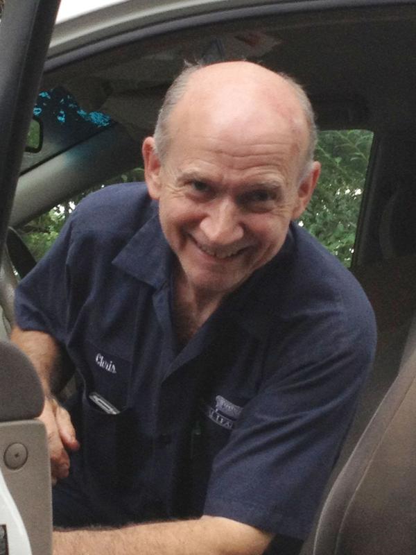 Chris, owner of Total Leather Care, in his work uniform