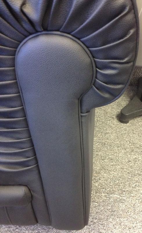 Tear in a sofa seat — after